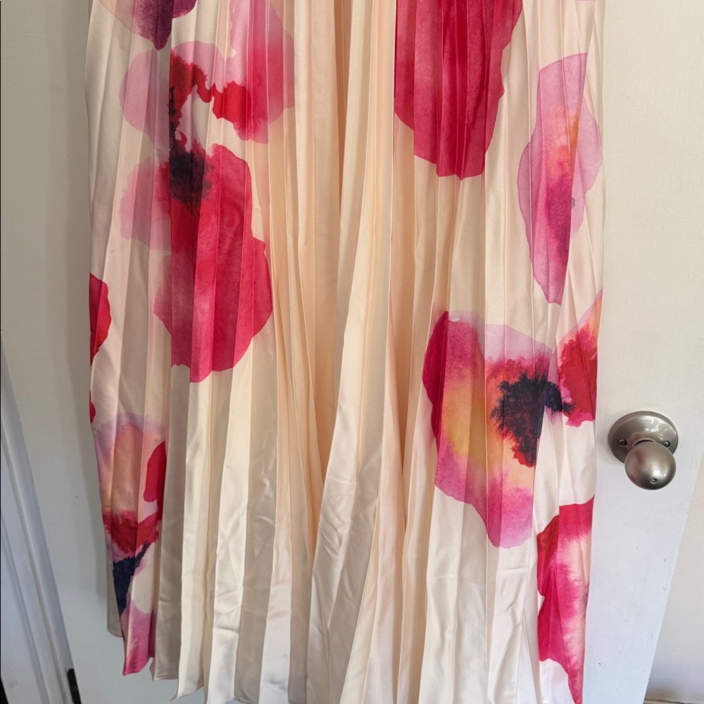 Acler Pearl Embrace Halter Maxi Dress in Cream with Pink Floral - Picture 7 of 7